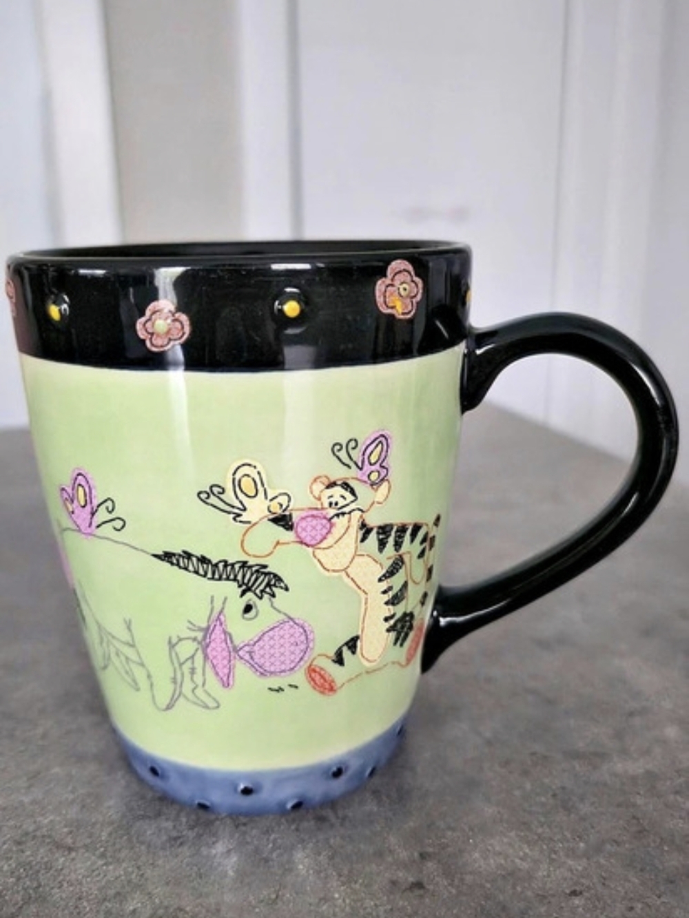 Disney Green Floral Character Mug